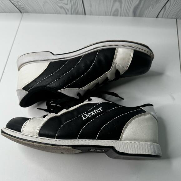 Dexter Women's Bowling Shoe Size US 8M Black White Groove Lace-Up 4266 - Picture 4 of 8
